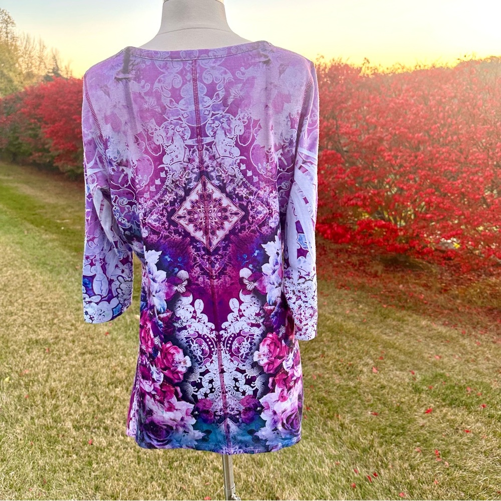 Live and Let Live Purple Tunic Top - Picture 11 of 16